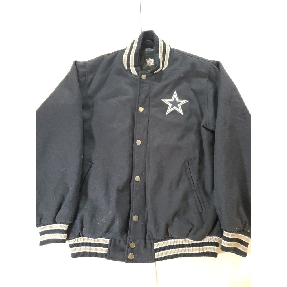 Dallas Cowboys Varsity Letterman Jacket Navy GIII SZ Large